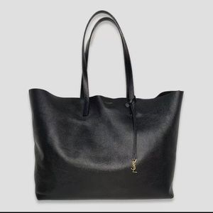 Saint Laurent Paris Women Black Leather Tote Bag